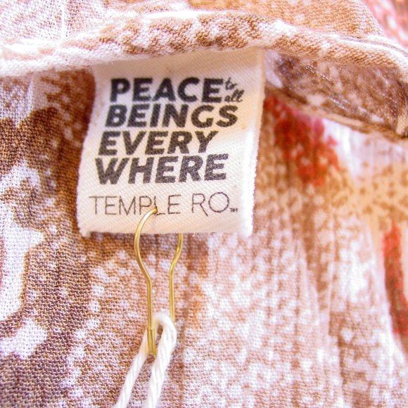 TEMPLE RO $168 Snake Print Boho Racer-Back Maxi Dress M - NEW - Made in USA - Picture 13 of 15